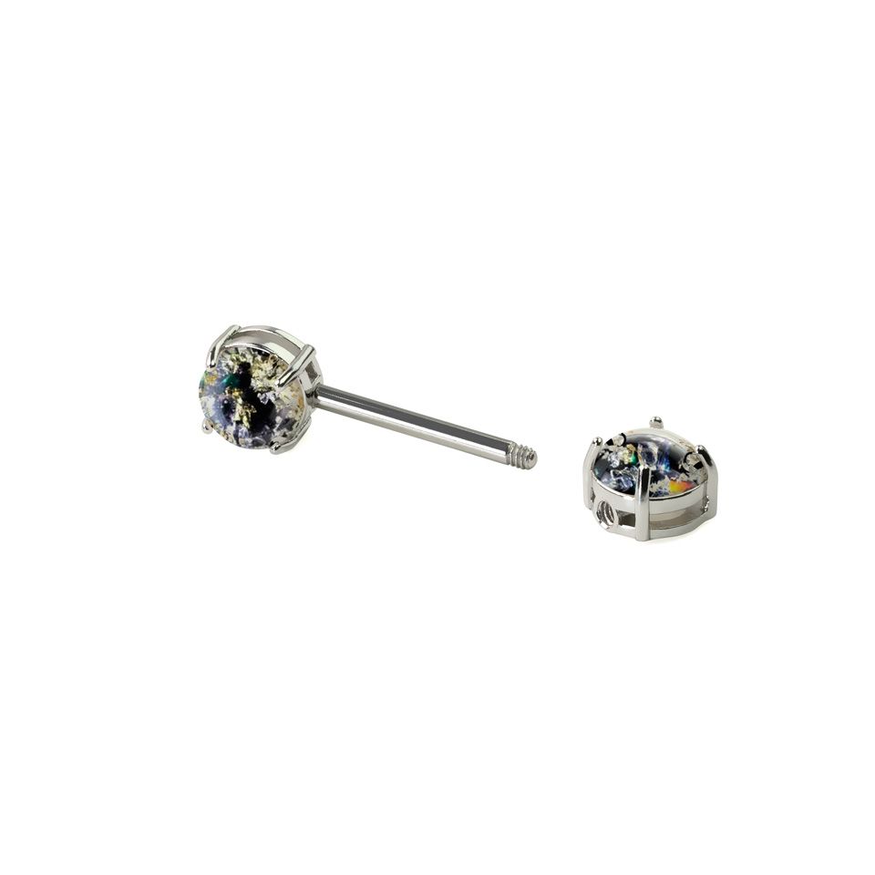 Barbell pour le téton avec effet lave
