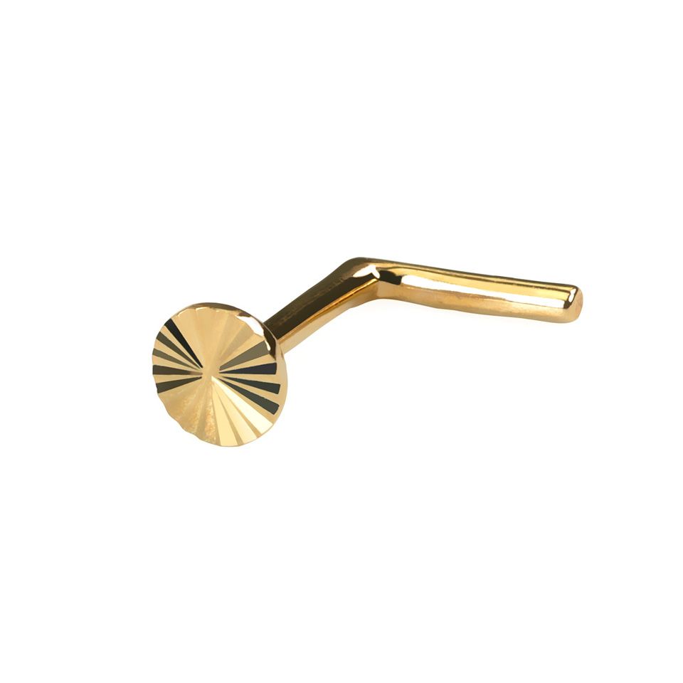 Stud de nez en or 14K avec design en forme de diamant