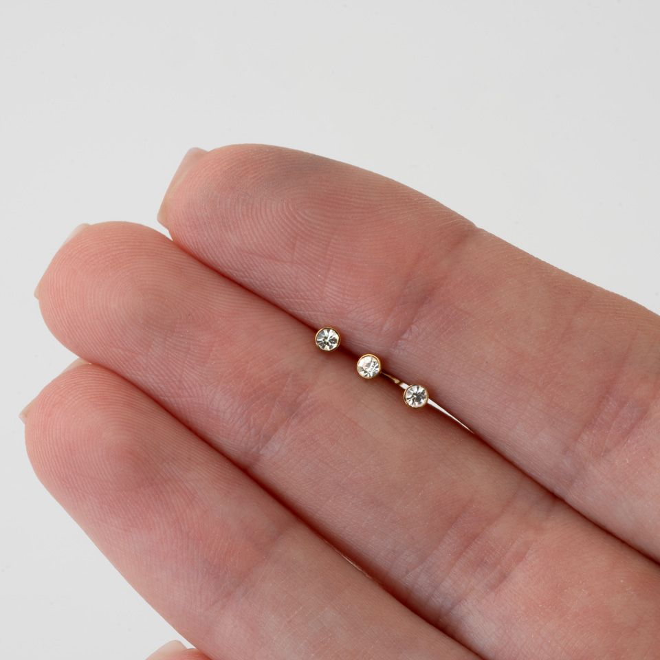 Tige barbell pour le nez avec pierre