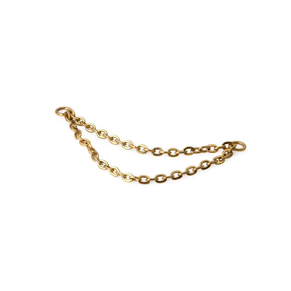 Double chaîne en titane pour relier les piercings