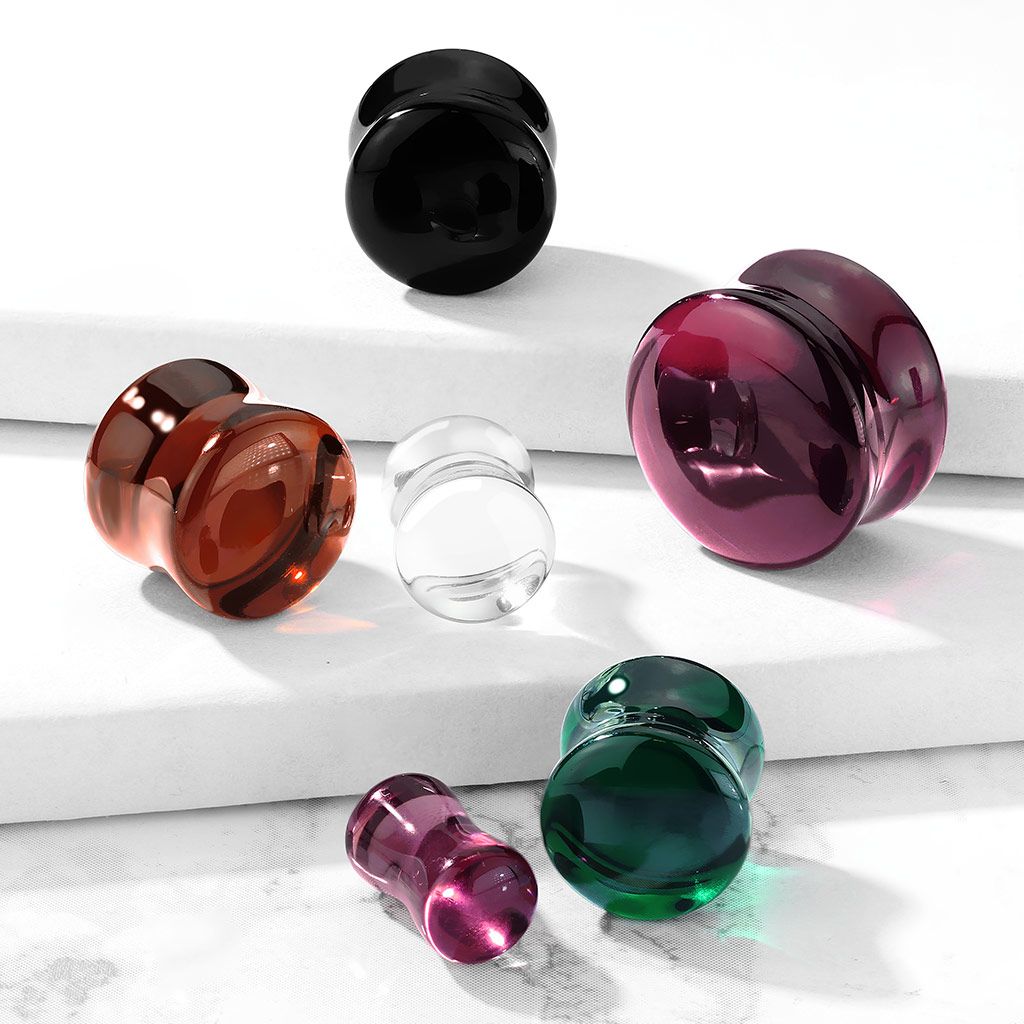 Plug en verre disponible en plusieurs couleurs