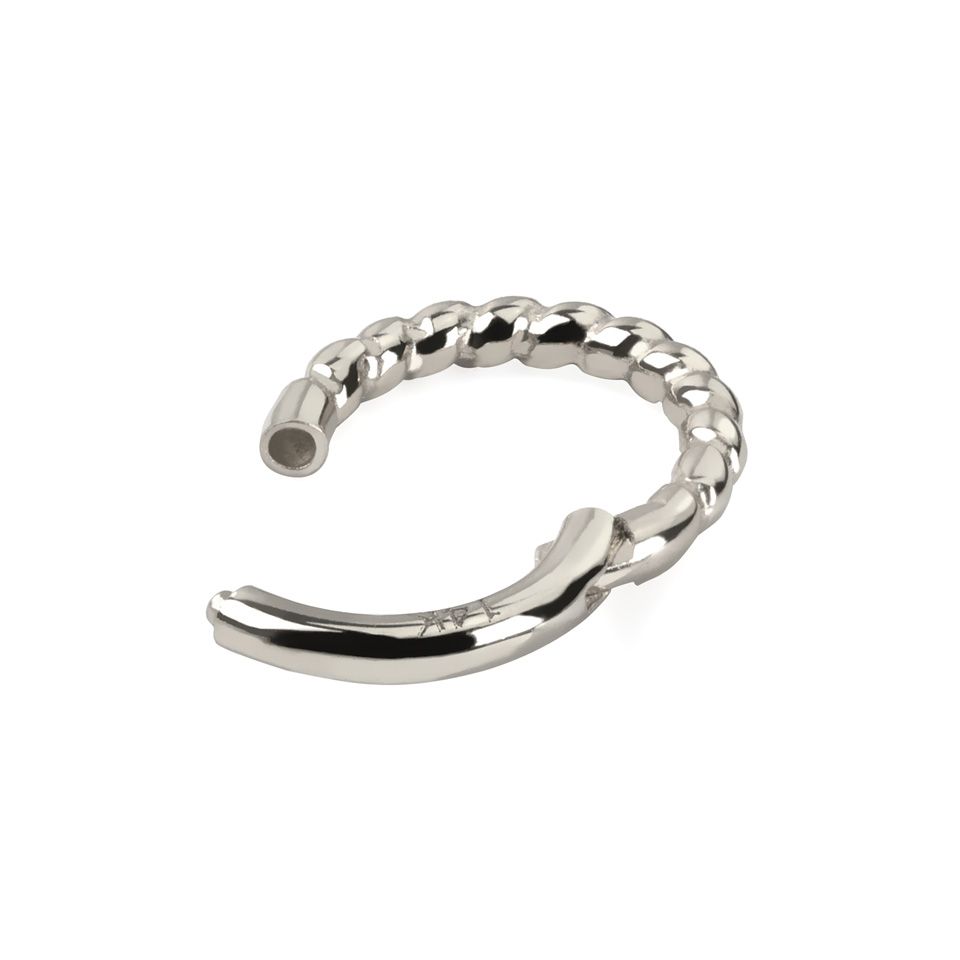 Anneau à charnière en or 14 carats avec motif tressé