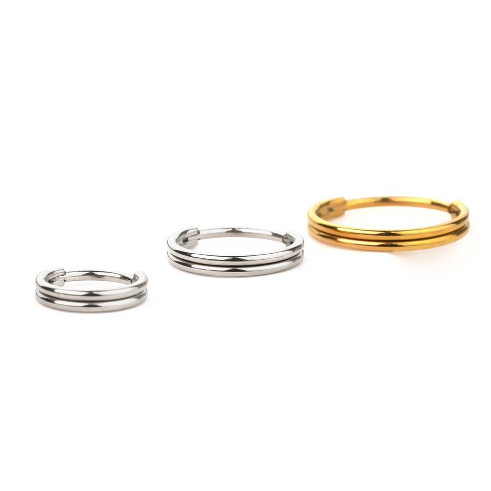 Anneau segment avec design double anneau