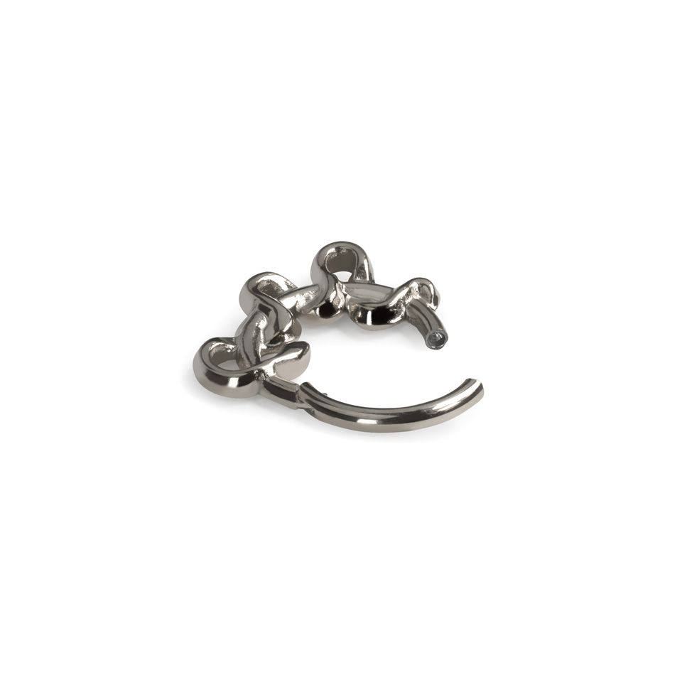 Anneau à charnière avec design en forme de serpent
