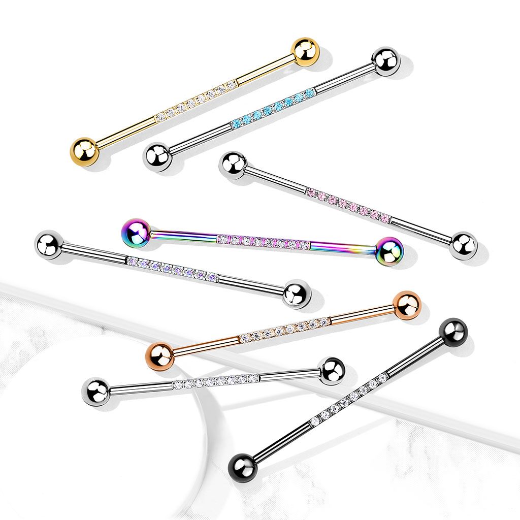 Piercing pour le téton avec ligne de pierres