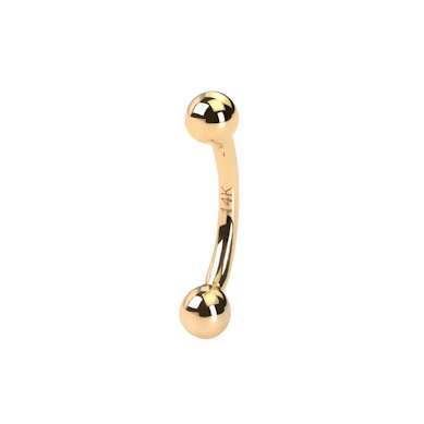 Tige courbée en or 14 carats
