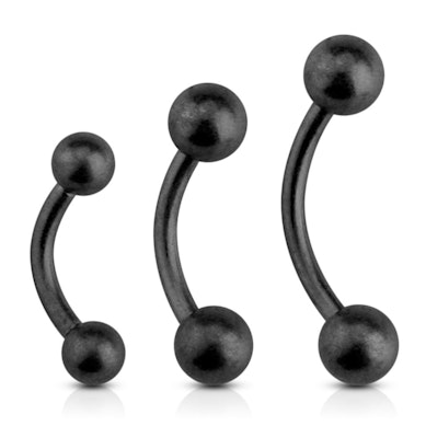 Tige courbée noir mat