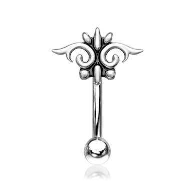 Tige courbée avec un motif tribal