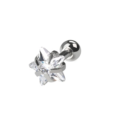 Lot de studs pour les oreilles ornés d'une pierre en forme d'étoile