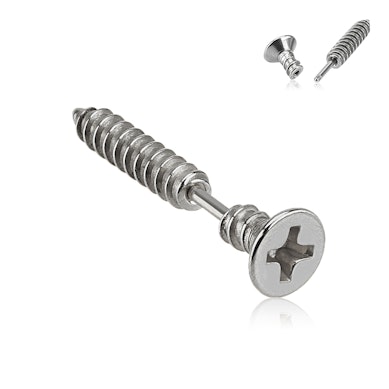 Piercing pour l'oreille en forme de vis