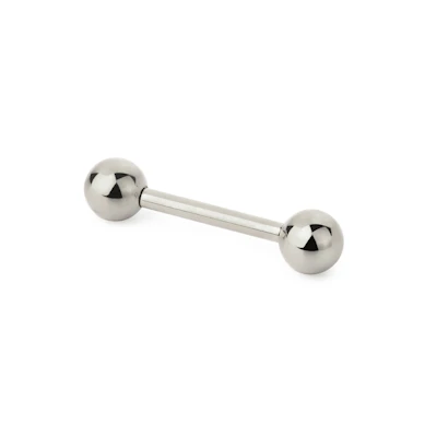 Tige barbell droite en titane avec filetage interne