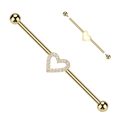 Barbell industriel en titane avec cœur en son centre