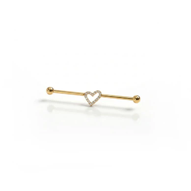 Barbell industriel en titane avec cœur en son centre