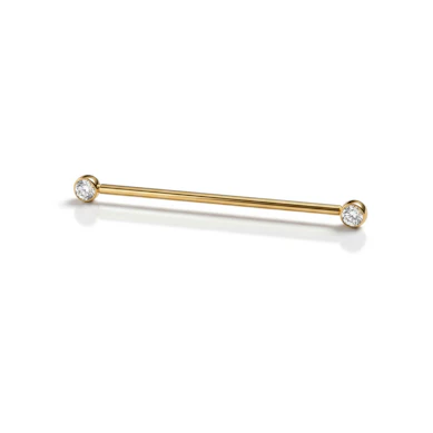Barbell industriel en titane avec pierres à serti clos
