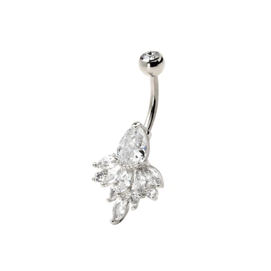 Piercing pour le nombril avec pendentif en pierre