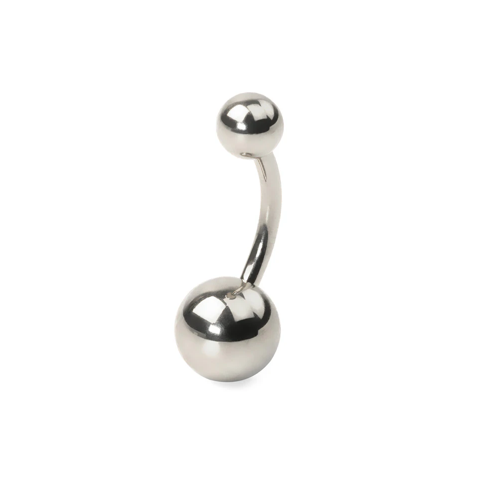 Piercing Nombril En Titane G23 Avec Cristaux - Filetage Interne, Hypoallergénique, 1,6 Mm X 10 Mm