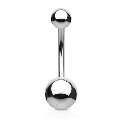 Barbell pour le nombril en acier chirurgical et filetage