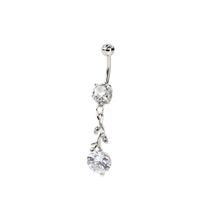 Piercing pour le nombril avec de belles pierres en pendentif