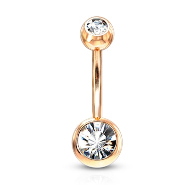 Piercing pour le nombril revêtement Or rouge