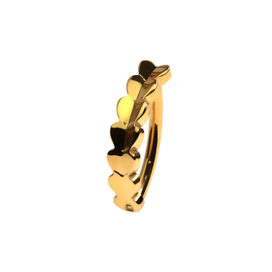 Clicker en titane pour le nombril avec design en forme de cœur