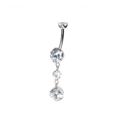 Piercing pour le nombril en titane avec un pendentif