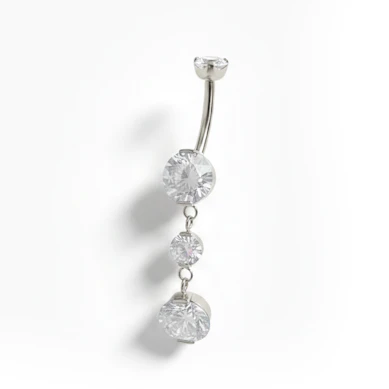 Piercing pour le nombril en titane avec un pendentif
