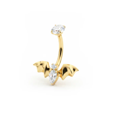 Barbell pour le nombril en titane et chauve-souris