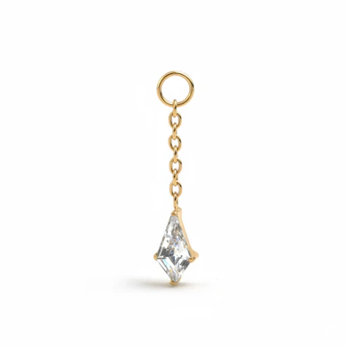 Charm avec une pierre en forme de diamant