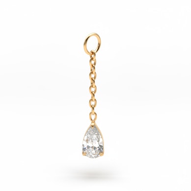 Charm avec une pierre en forme de goutte