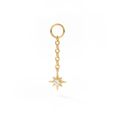 Charm en titane avec une étoile et une pierre