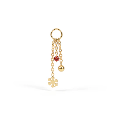 Charm en titane avec détails de Noël