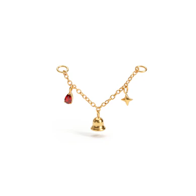 Charm en titane avec détails de Noël