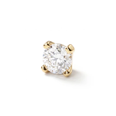 Piercing microdermal en or 14 carats avec une pierre