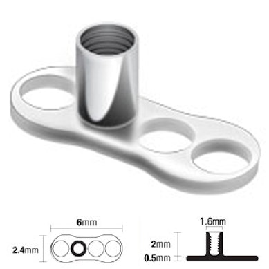 Base dermal anchor en titane