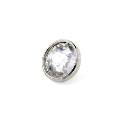 Boule en titane avec une pierre sertie en zirconium