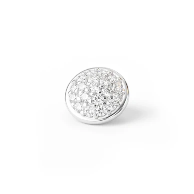 Ancre dermal en or 14 carats avec un dôme en pierre