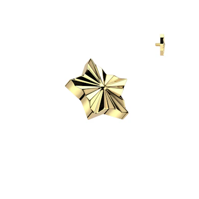 Dermal top en titane en forme d'étoile et motif texturé