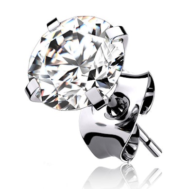 Piercing pour l'oreille en titane avec des pierres