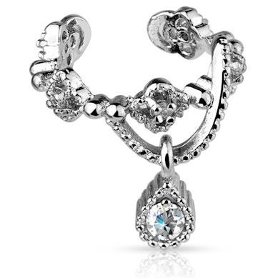 Manchette pour l'oreille avec des pierres en pendentif