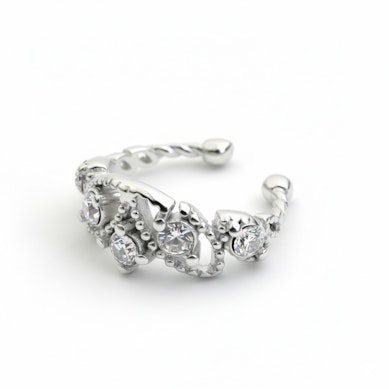 Earcuff orné de pierres et de perles