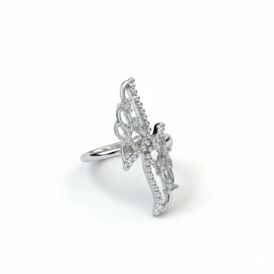 Earcuff en acier chirurgical et design en forme d'ailes