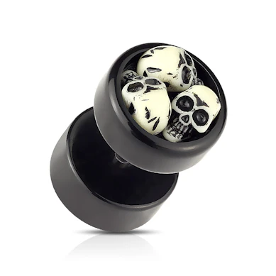 Faux plug avec têtes de mort