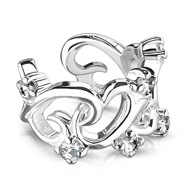 Earcuff avec un cœur en filigrane