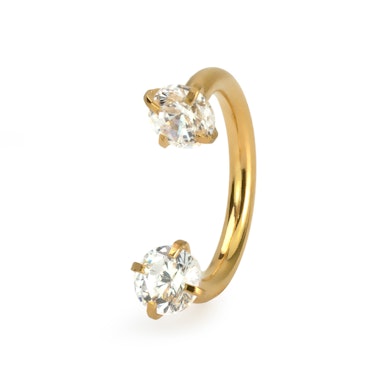 Fer à cheval avec filetage interne et pierres rondes