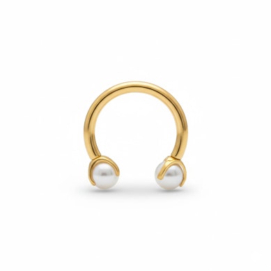 Fer à cheval en titane avec des perles