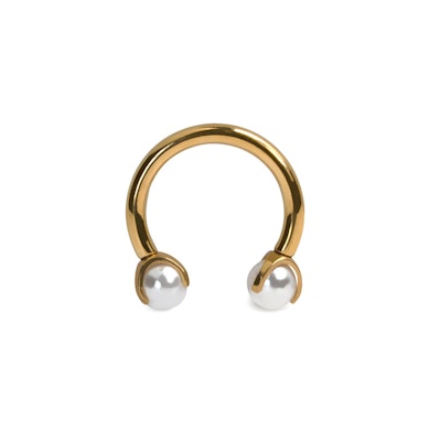 Fer à cheval en titane avec des perles