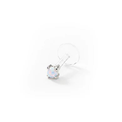 Labret en or 14 carats avec une opale