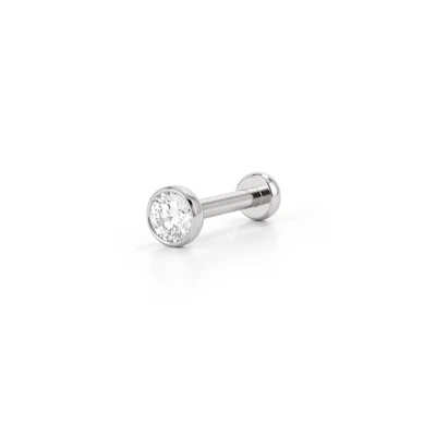 Labret push-in en titane et une pierre sertie