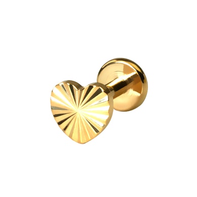 Labret en forme de cœur et motif texturé