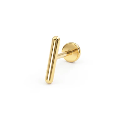 Labret en titane avec une barre